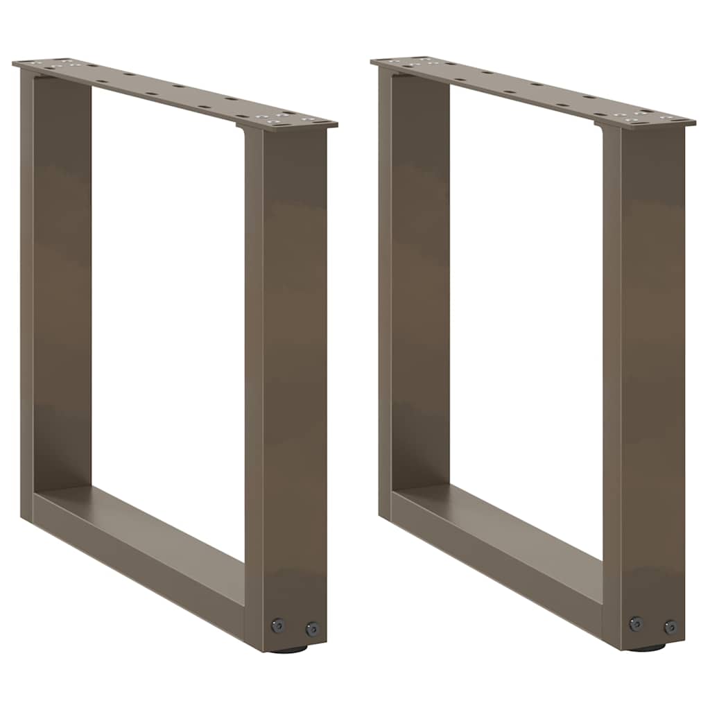 2 db U alakú natúr acél dohányzóasztal láb 50x(42-43) cm