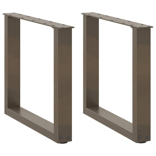 2 db U alakú natúr acél dohányzóasztal láb 50x(42-43) cm