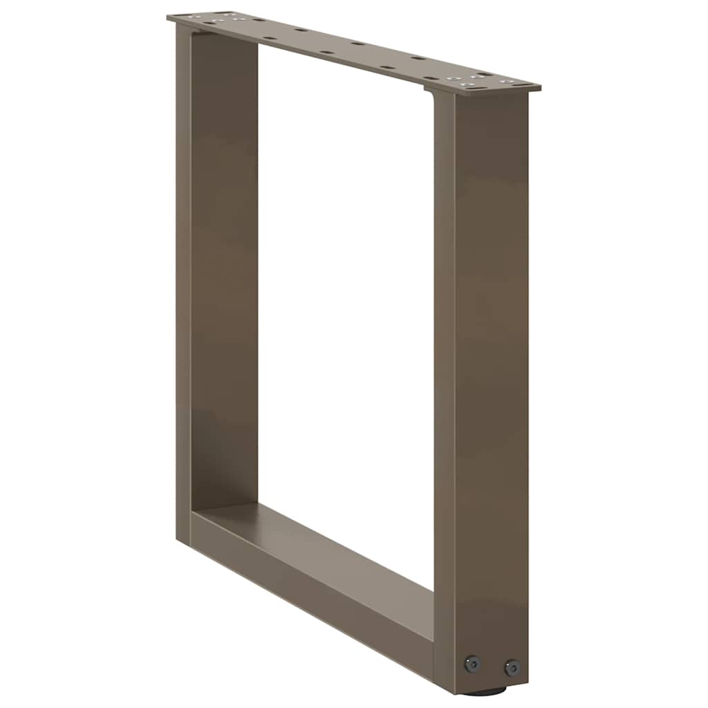 2 db U alakú natúr acél dohányzóasztal láb 50x(42-43) cm