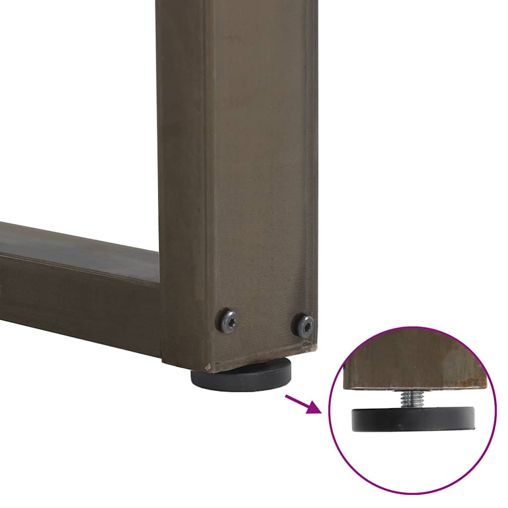 2 db U alakú natúr acél dohányzóasztal láb 50x(42-43) cm