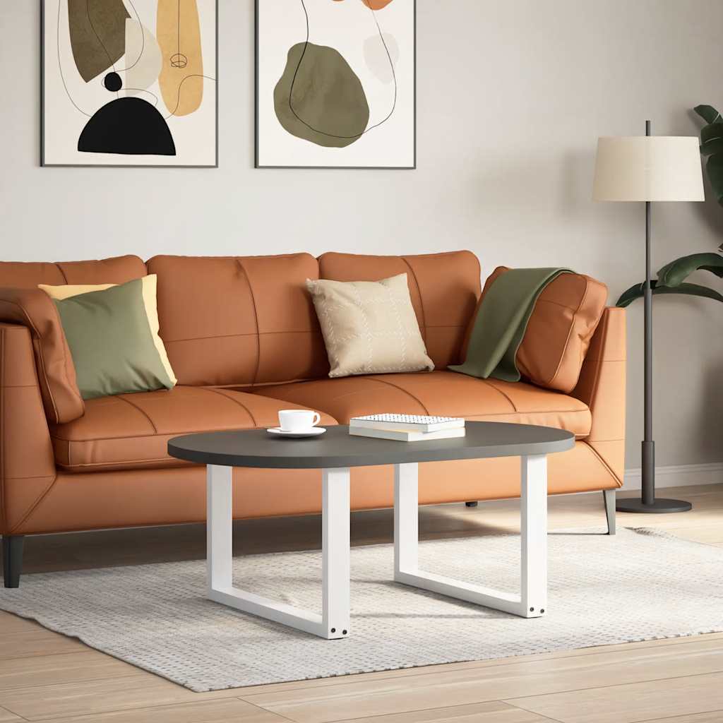 2 db U alakú dohányzóasztal láb fehér 60 x (42-43) cm acél dohányzóasztal láb
