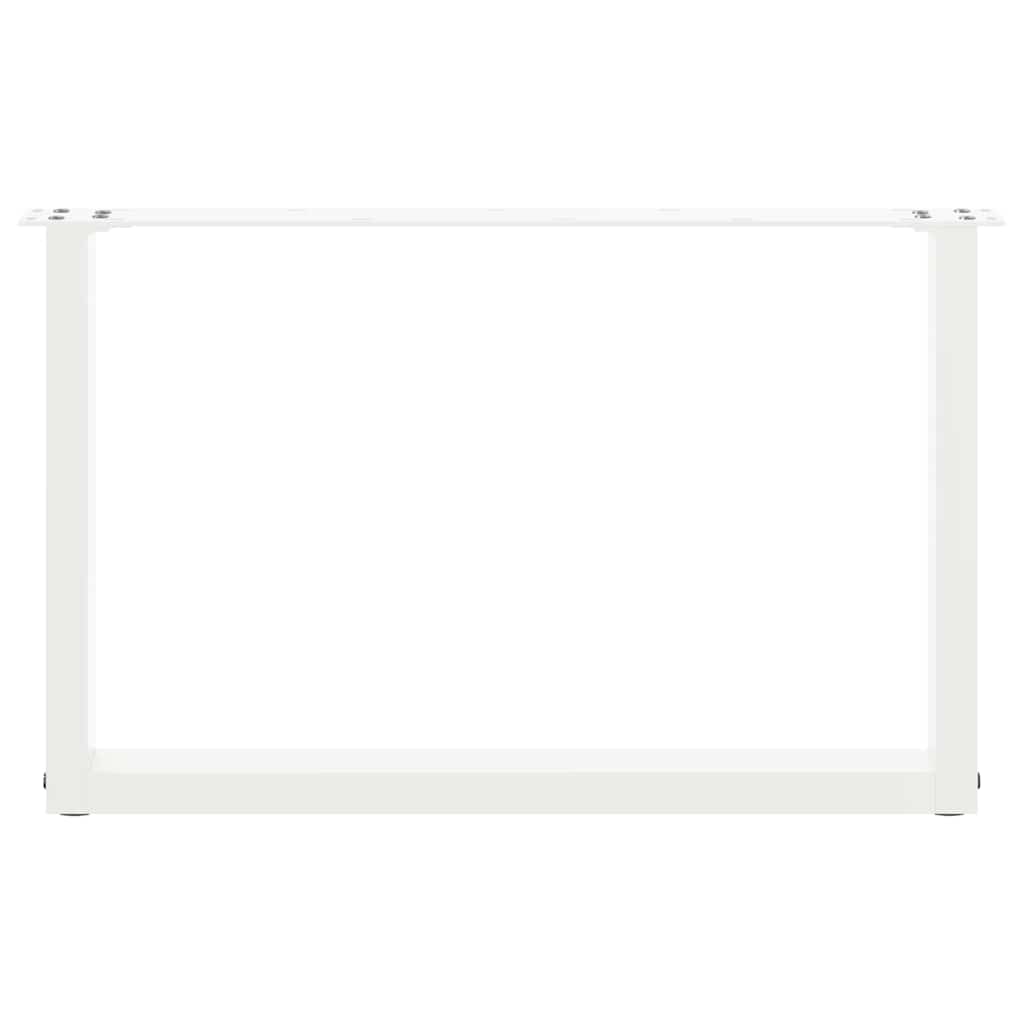 2 db U alakú dohányzóasztal láb fehér 60 x (42-43) cm acél dohányzóasztal láb