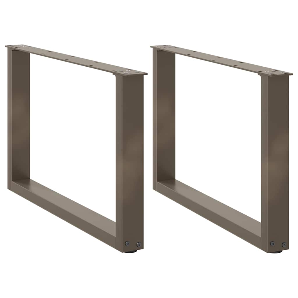 2 db U alakú natúr acél dohányzóasztal láb 60x(42-43) cm