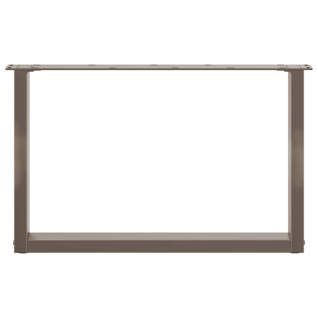 2 db U alakú natúr acél dohányzóasztal láb 60x(42-43) cm