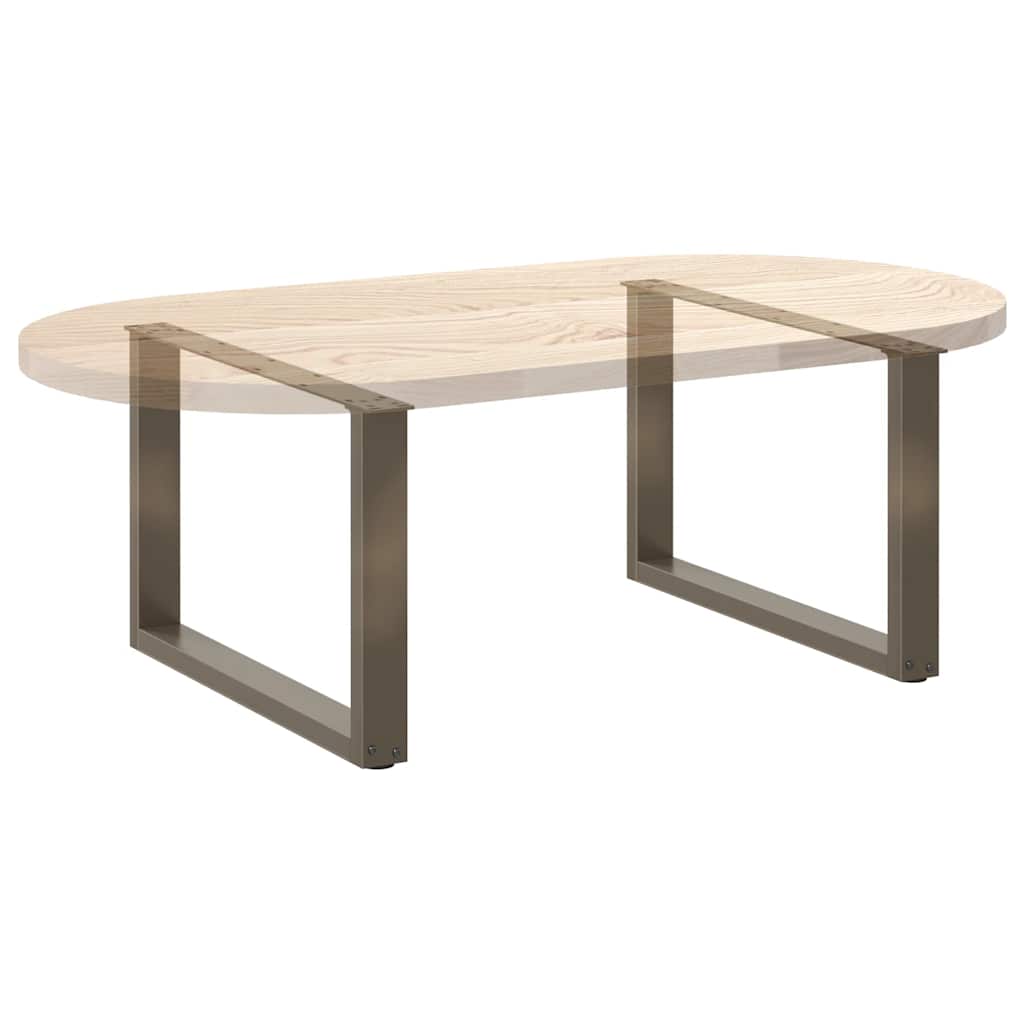 2 db U alakú natúr acél dohányzóasztal láb 60x(42-43) cm