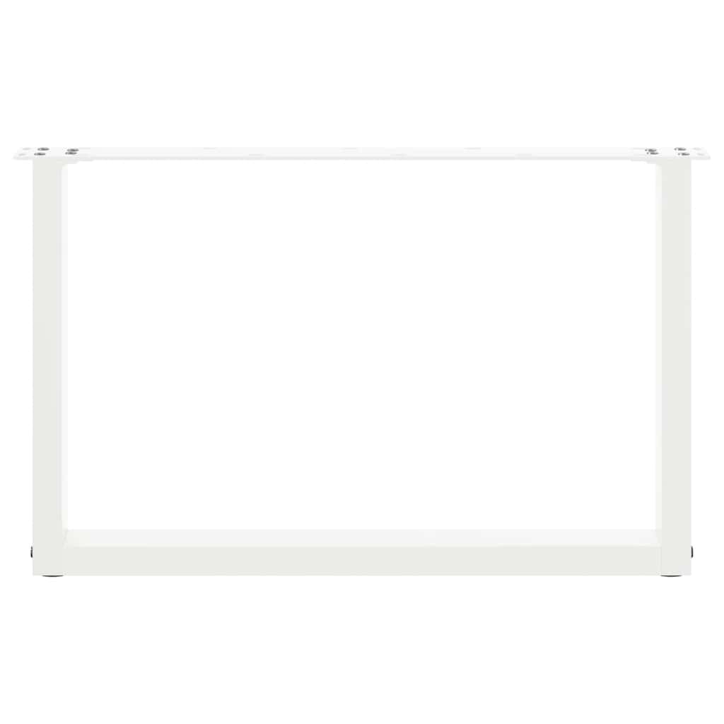 2 db U alakú dohányzóasztal láb fehér 70 x (42-43) cm acél
