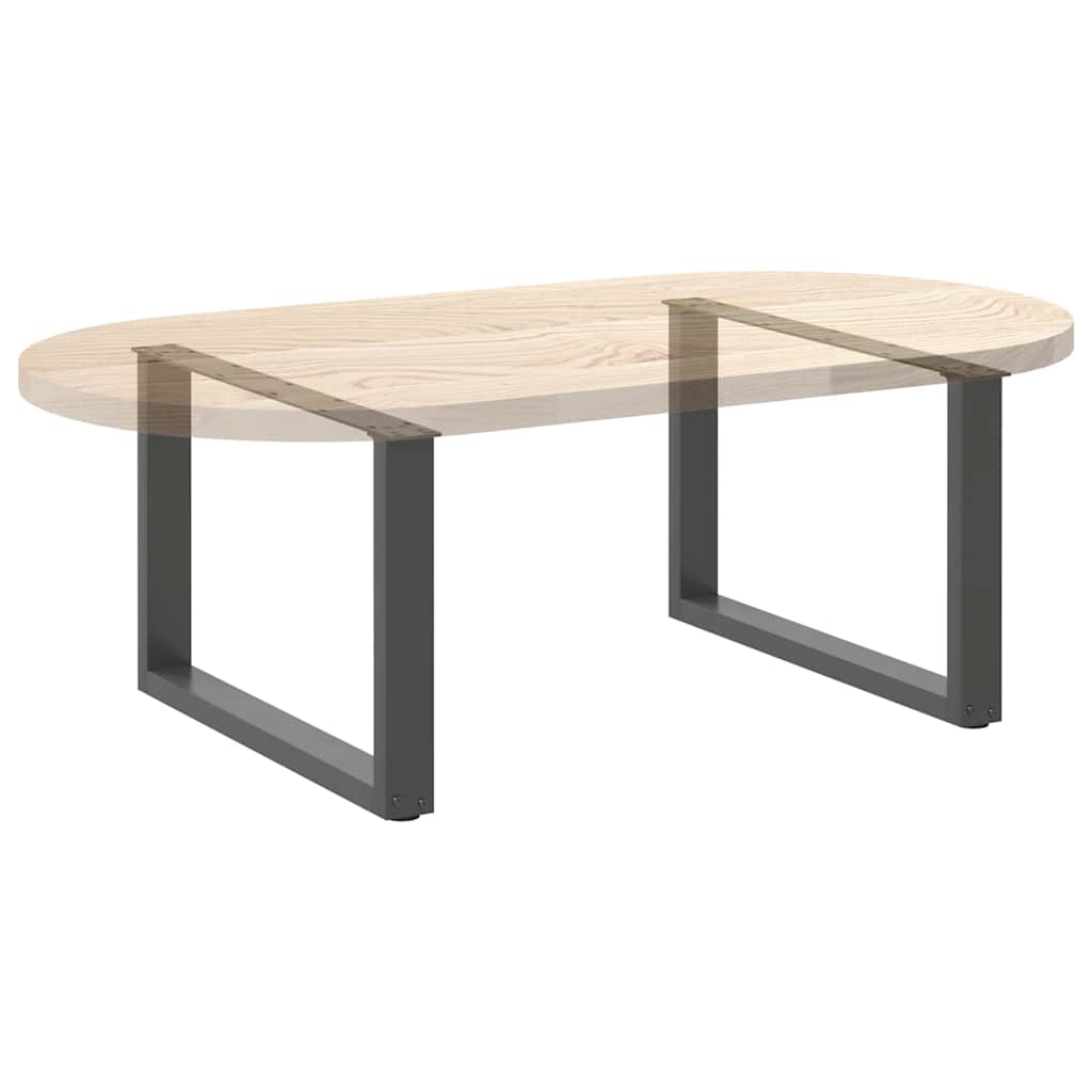 2 db antracitszürke, U alakú dohányzóasztal láb 70 x (42-43) cm acél