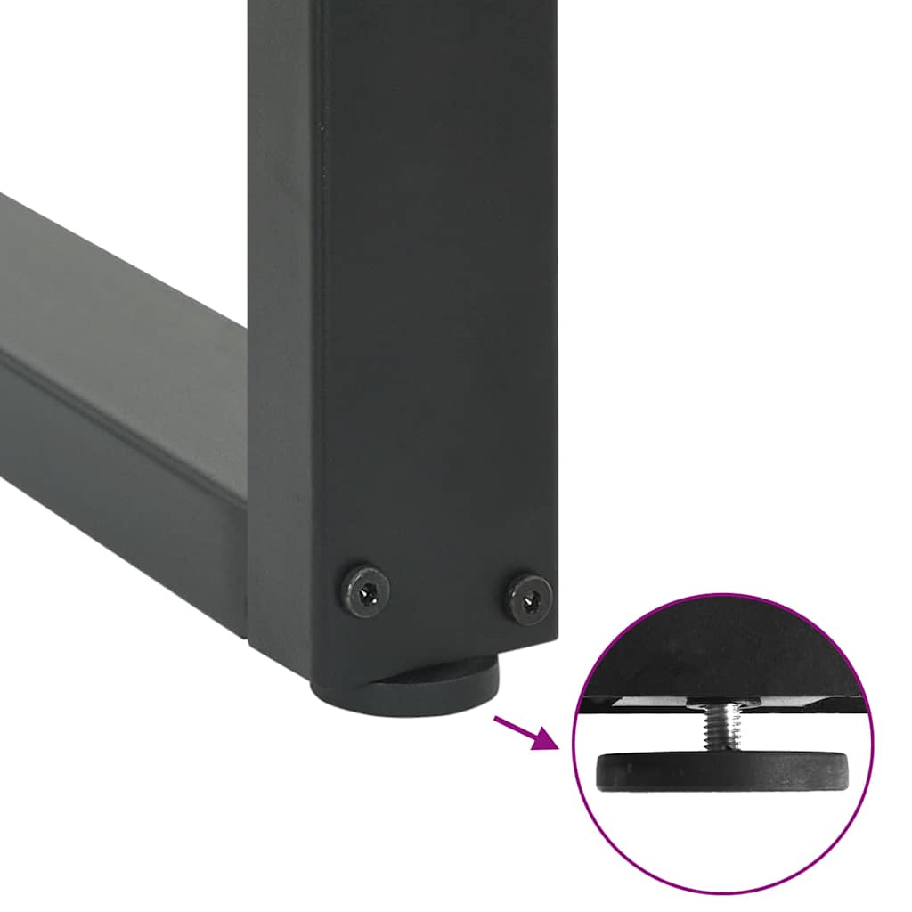 2 db antracitszürke, U alakú dohányzóasztal láb 70 x (42-43) cm acél