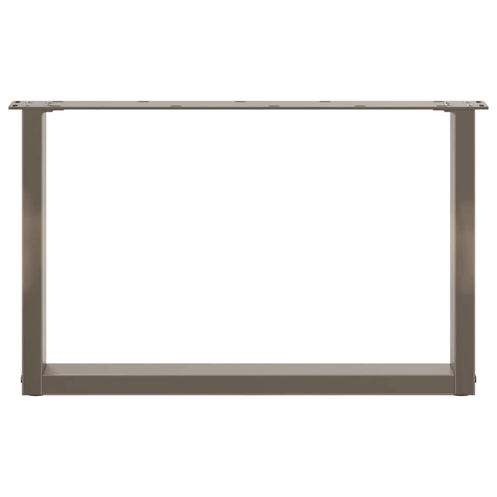 2 db U alakú natúr acél dohányzóasztal láb 70 x (42-43) cm