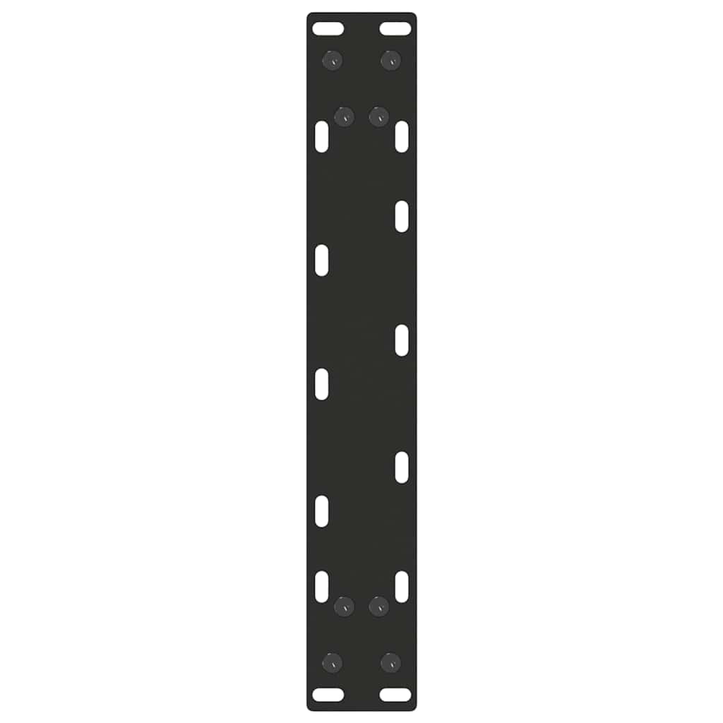 2 db fekete, U alakú acél konzolasztal láb 28 x (72-73) cm