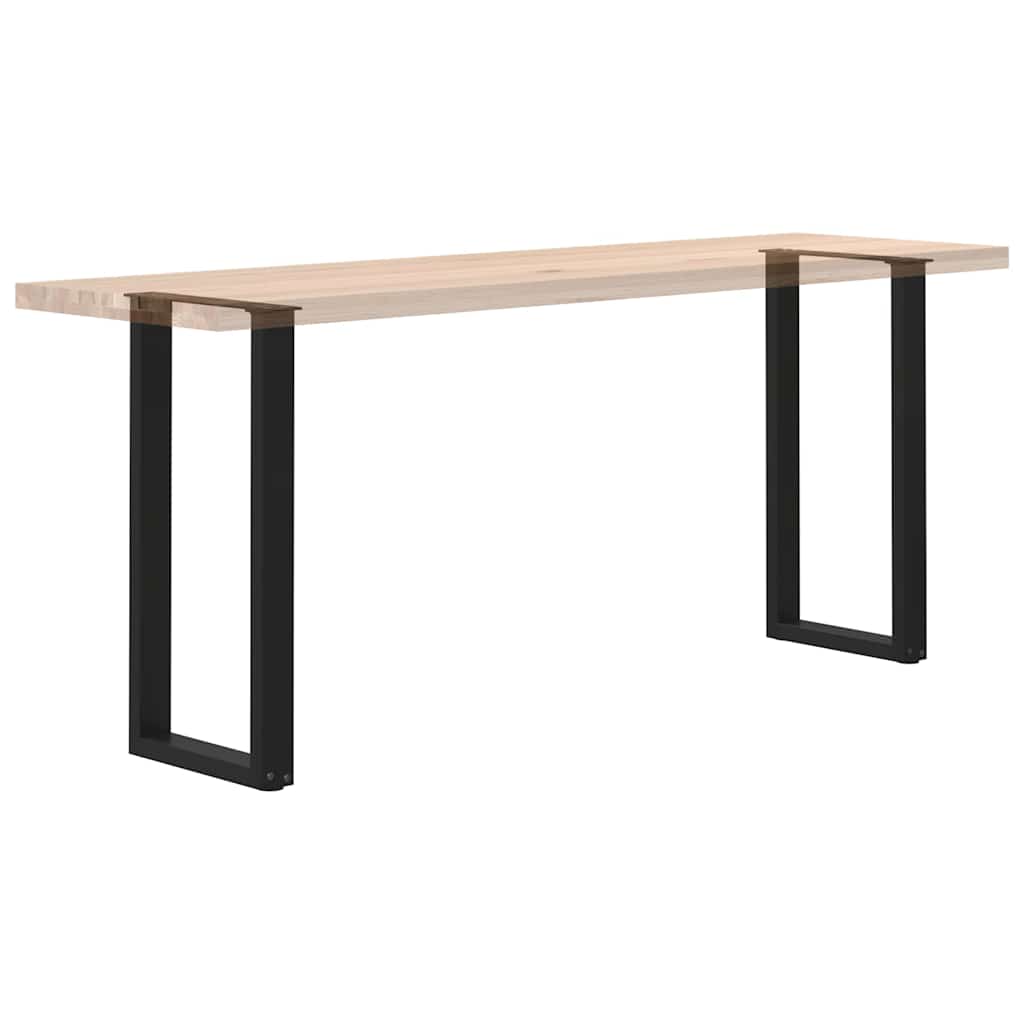 2 db fekete, U alakú acél konzolasztal láb 28 x (72-73) cm