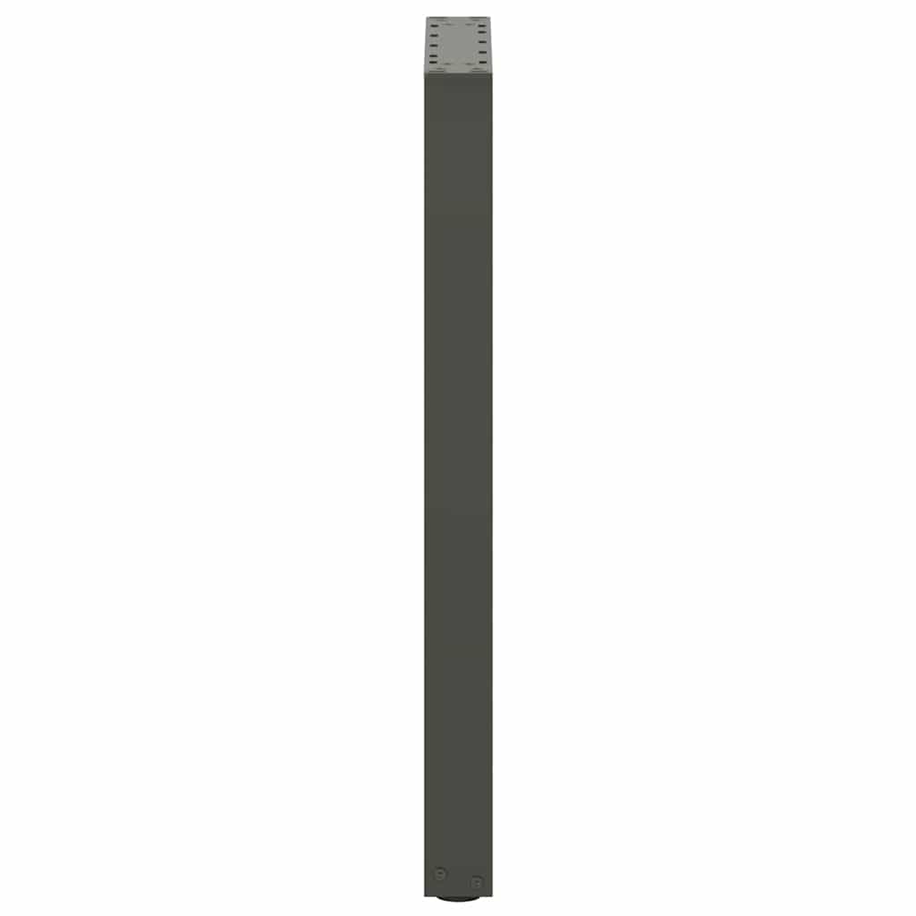2 db antracitszürke U-alakú acél konzolasztal láb 28x(72-73) cm
