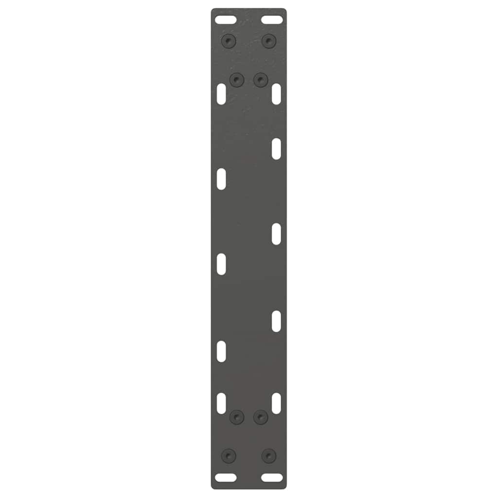 2 db antracitszürke U-alakú acél konzolasztal láb 28x(72-73) cm