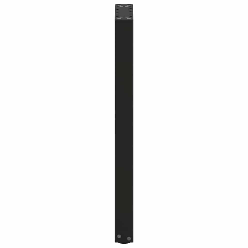 2 db fekete, U alakú acél konzolasztal láb 38 x (72-73) cm