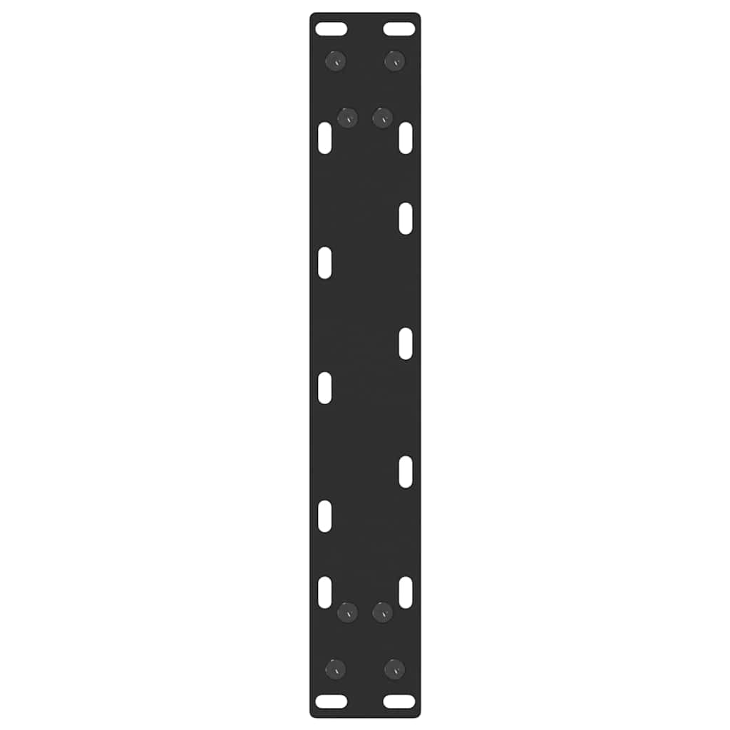 2 db fekete, U alakú acél konzolasztal láb 38 x (72-73) cm