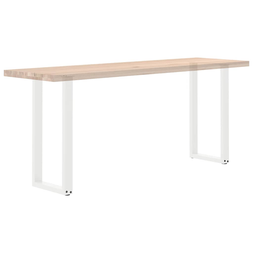 2 db fehér, U alakú acél konzolasztal láb 38x(72-73) cm