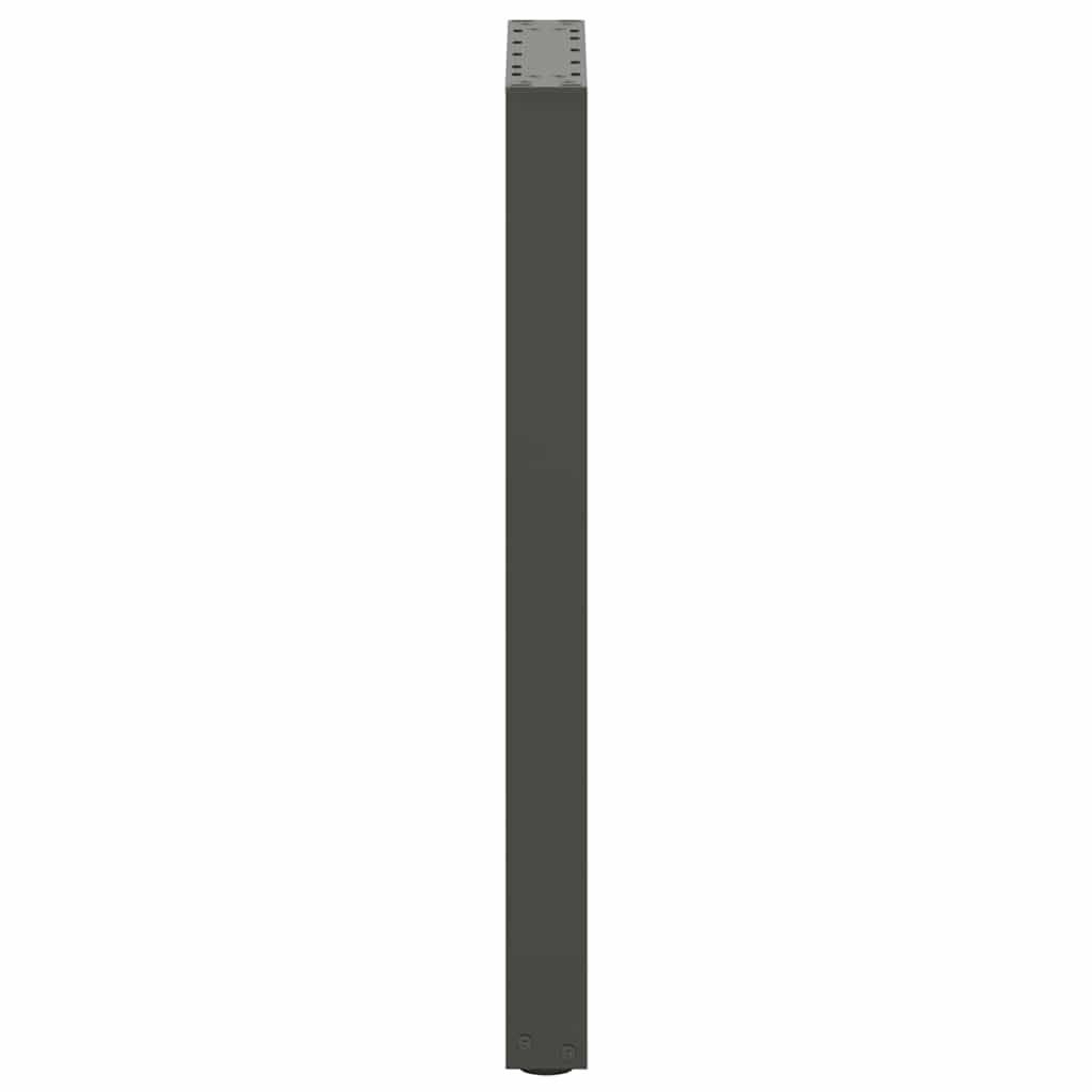 2 db antracitszürke U-alakú acél konzolasztal láb 38x(72-73) cm