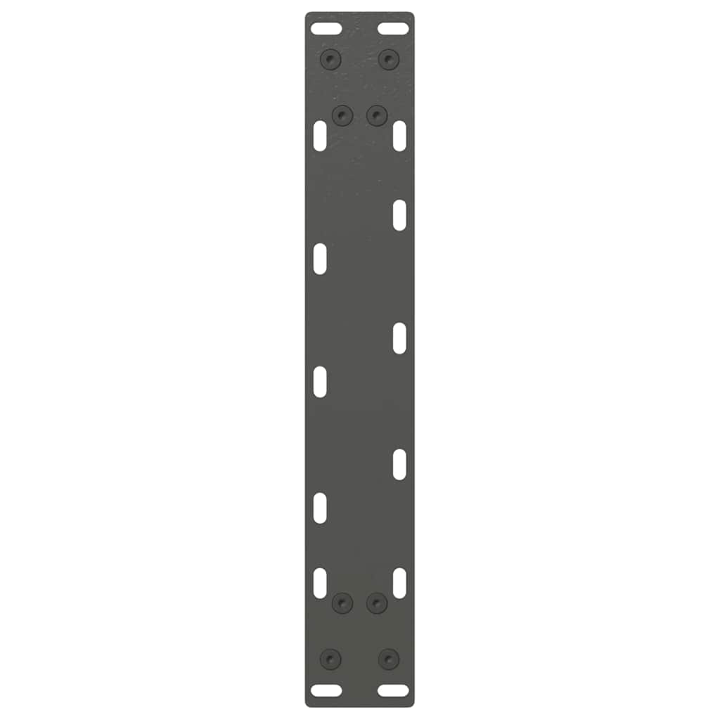 2 db antracitszürke U-alakú acél konzolasztal láb 38x(72-73) cm