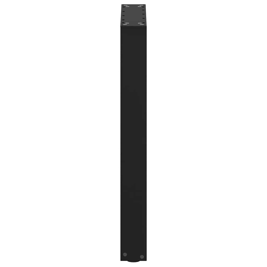 2 db U alakú étkezőasztal láb fekete acélból 50 x (72-73) cm