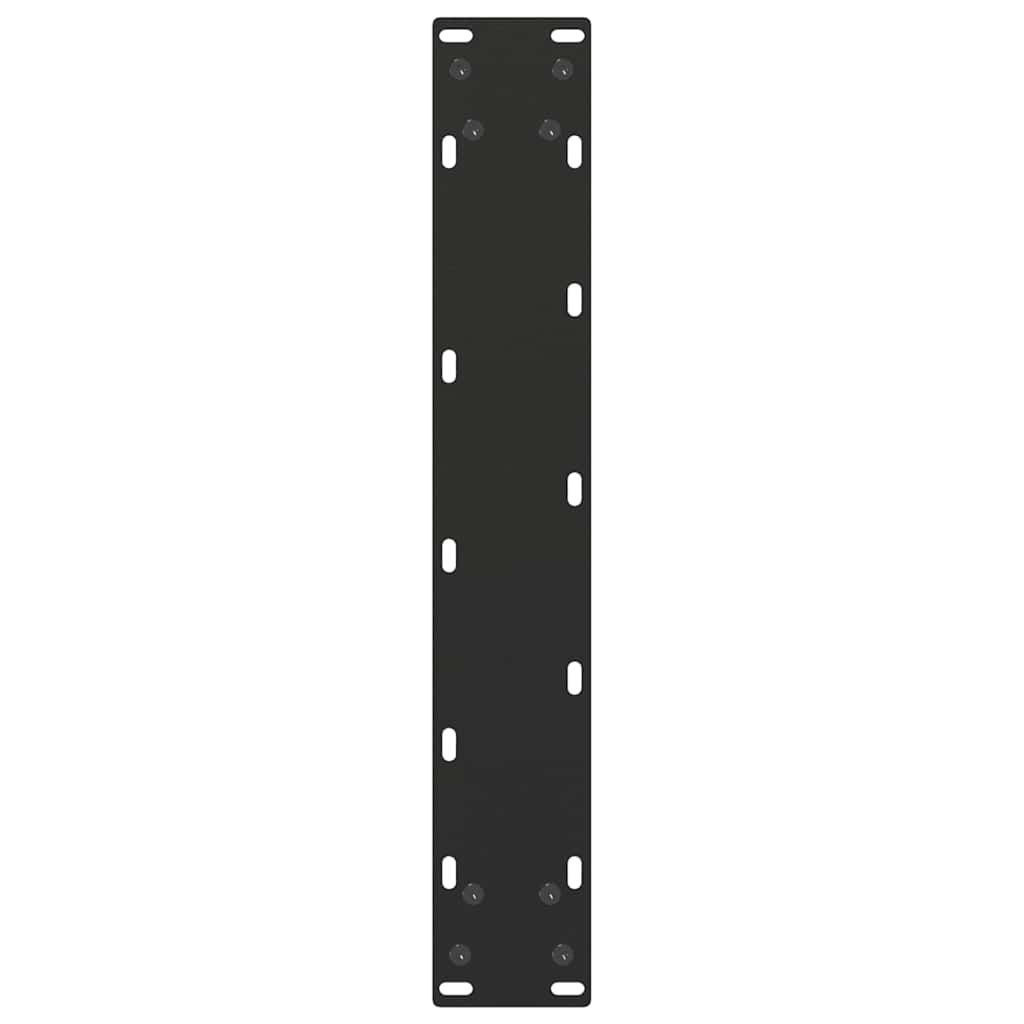 2 db U alakú étkezőasztal láb fekete acélból 50 x (72-73) cm