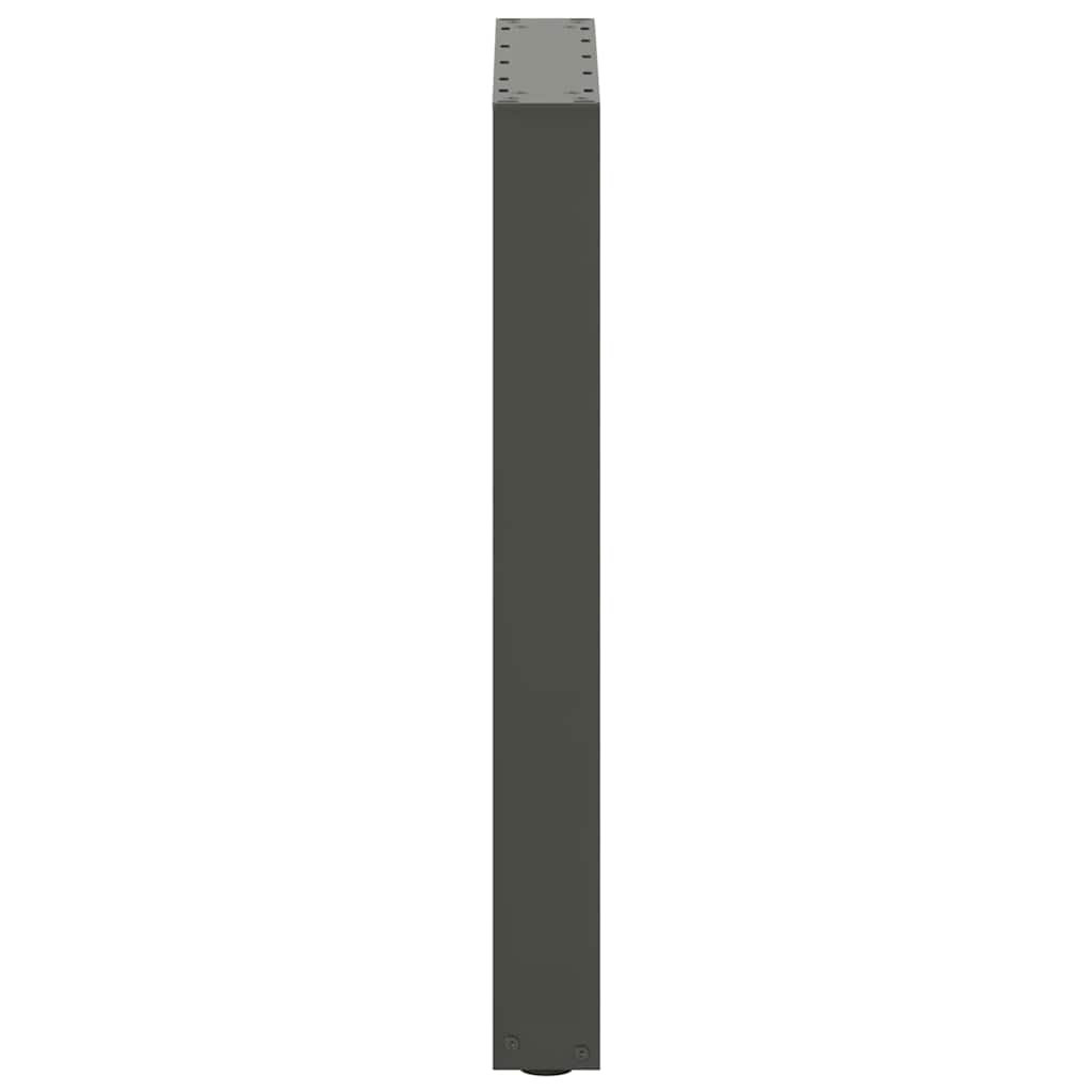 2 db antracitszürke, U alakú acél étkezőasztal láb 50 x (72-73) cm