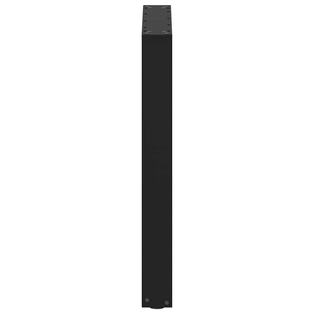 2 db U alakú étkezőasztal láb fekete 60 x (72-73) cm acél étkezőasztal láb