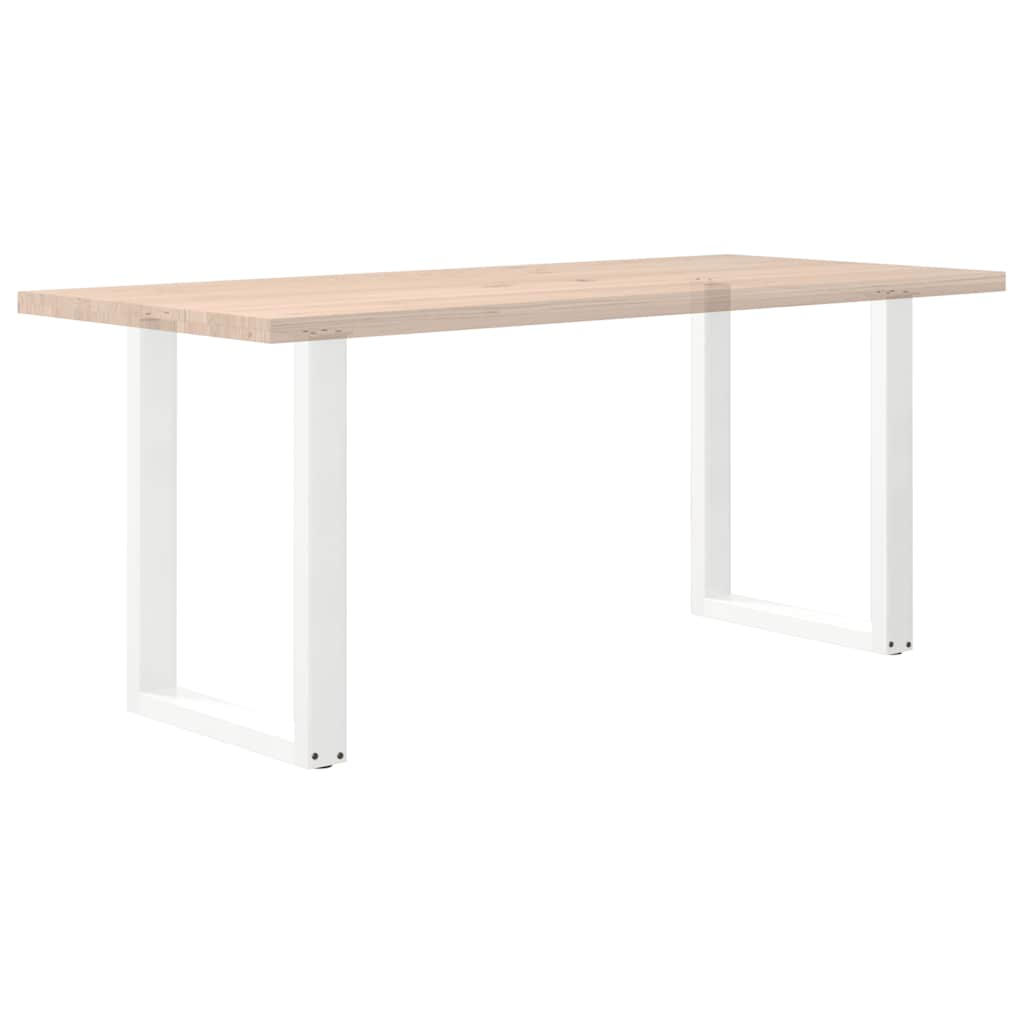 2 db U alakú étkezőasztal láb fehér 60 x (72-73) cm acél étkezőasztal láb