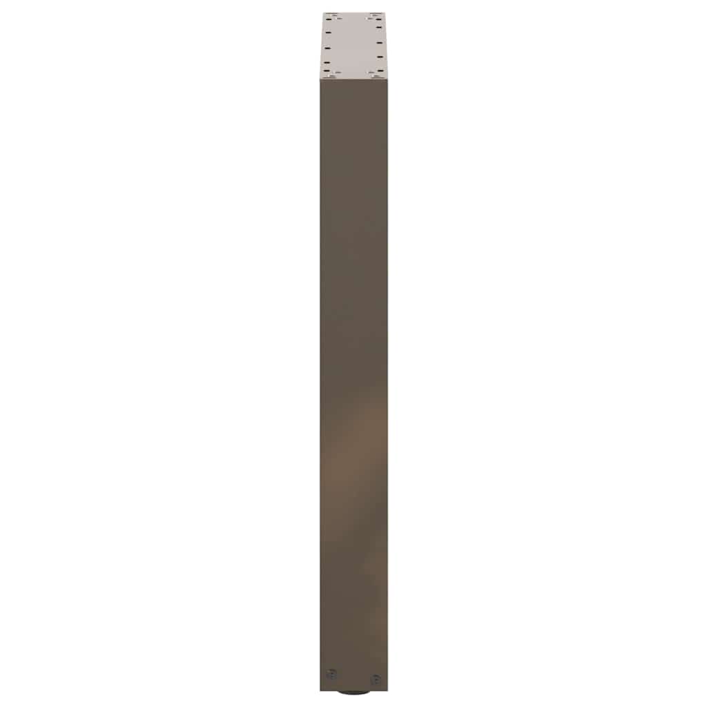 2 db U alakú étkezőasztal láb natúr acélból 60 x (72-73) cm