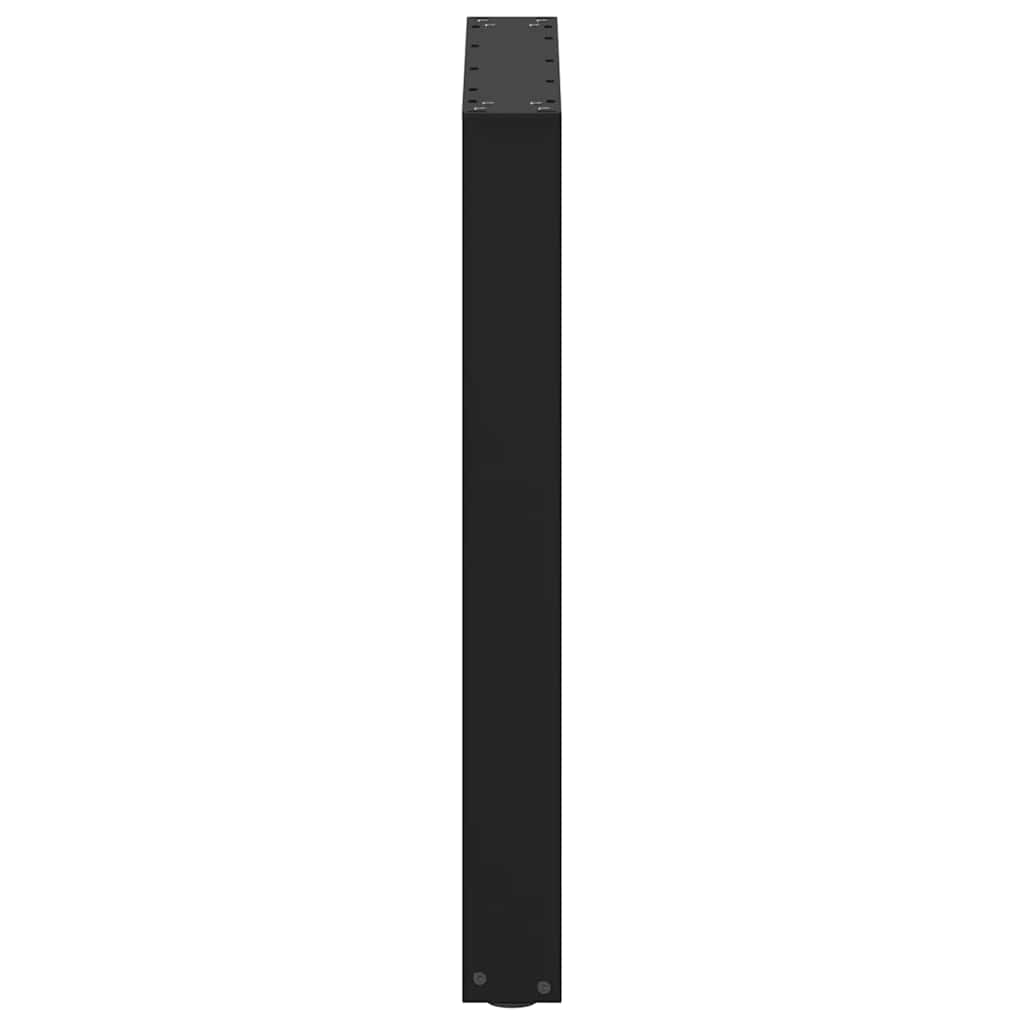 2 db U alakú étkezőasztal láb fekete, 70 x (72-73) cm acél