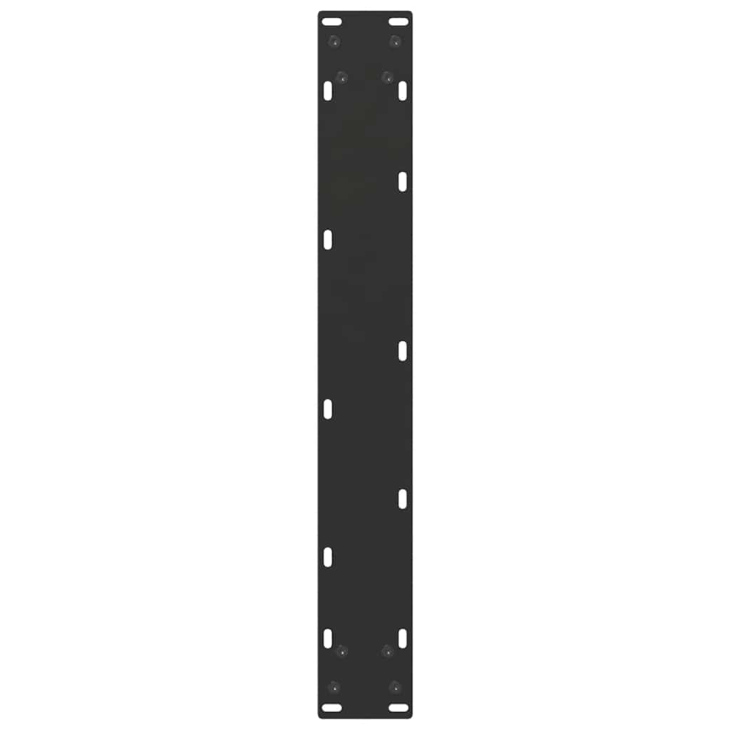 2 db U alakú étkezőasztal láb fekete, 70 x (72-73) cm acél