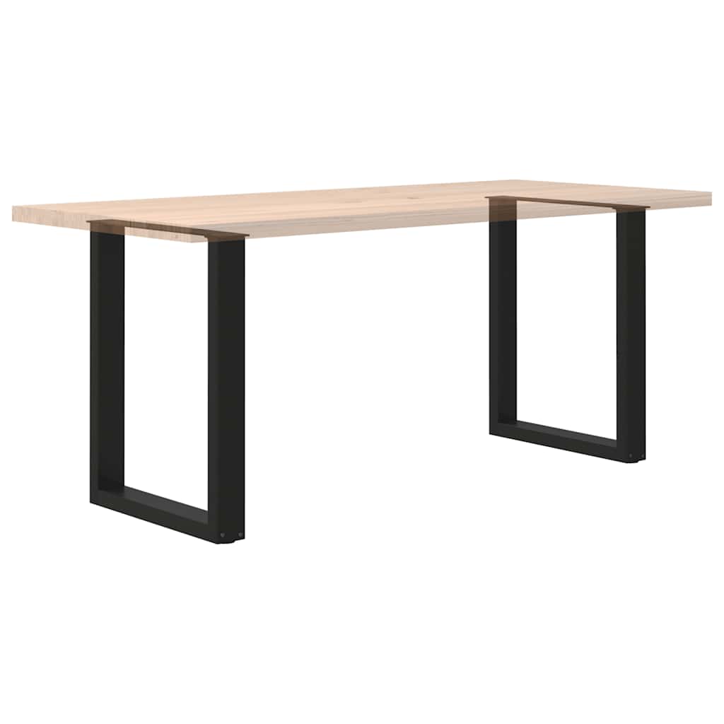 2 db U alakú étkezőasztal láb fekete, 70 x (72-73) cm acél