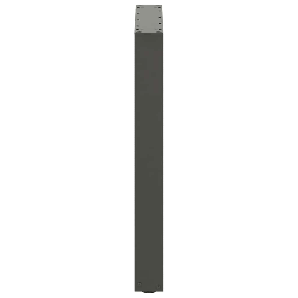 2 db antracitszürke, U alakú étkezőasztal láb 70 x (72-73) cm acél