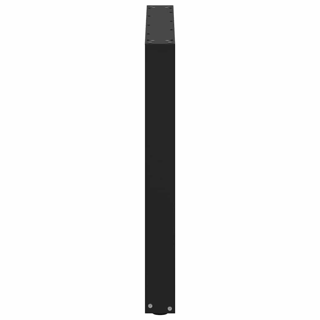 2 db U alakú étkezőasztal láb fekete 80 x (72-73) cm acél étkezőasztal láb