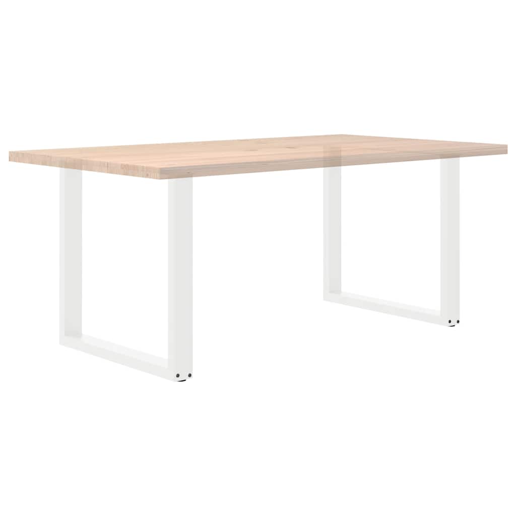 2 db U alakú étkezőasztal láb fehér 80 x (72-73) cm acél étkezőasztal láb