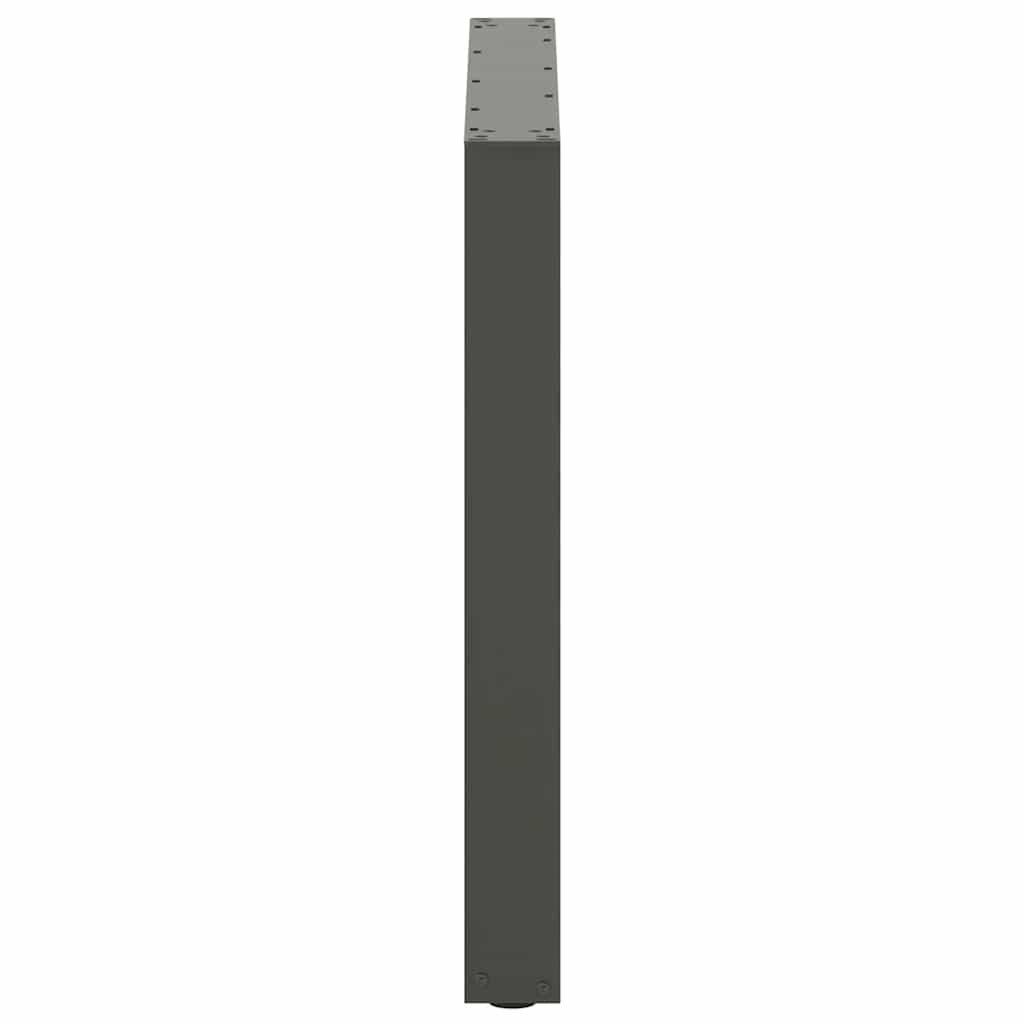 2 db antracitszürke, U alakú acél étkezőasztal láb 80 x (72-73) cm