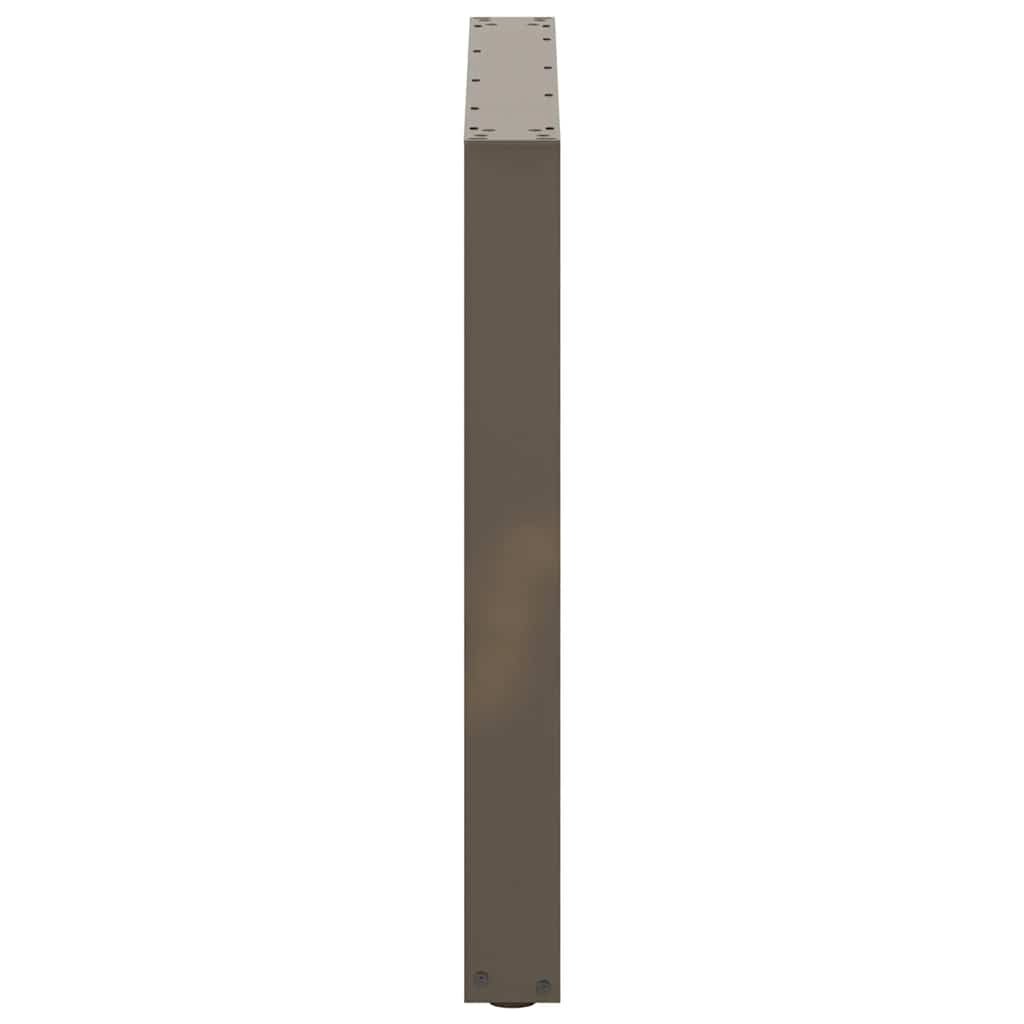 2 db U alakú étkezőasztal láb natúr acél 80x(72-73) cm