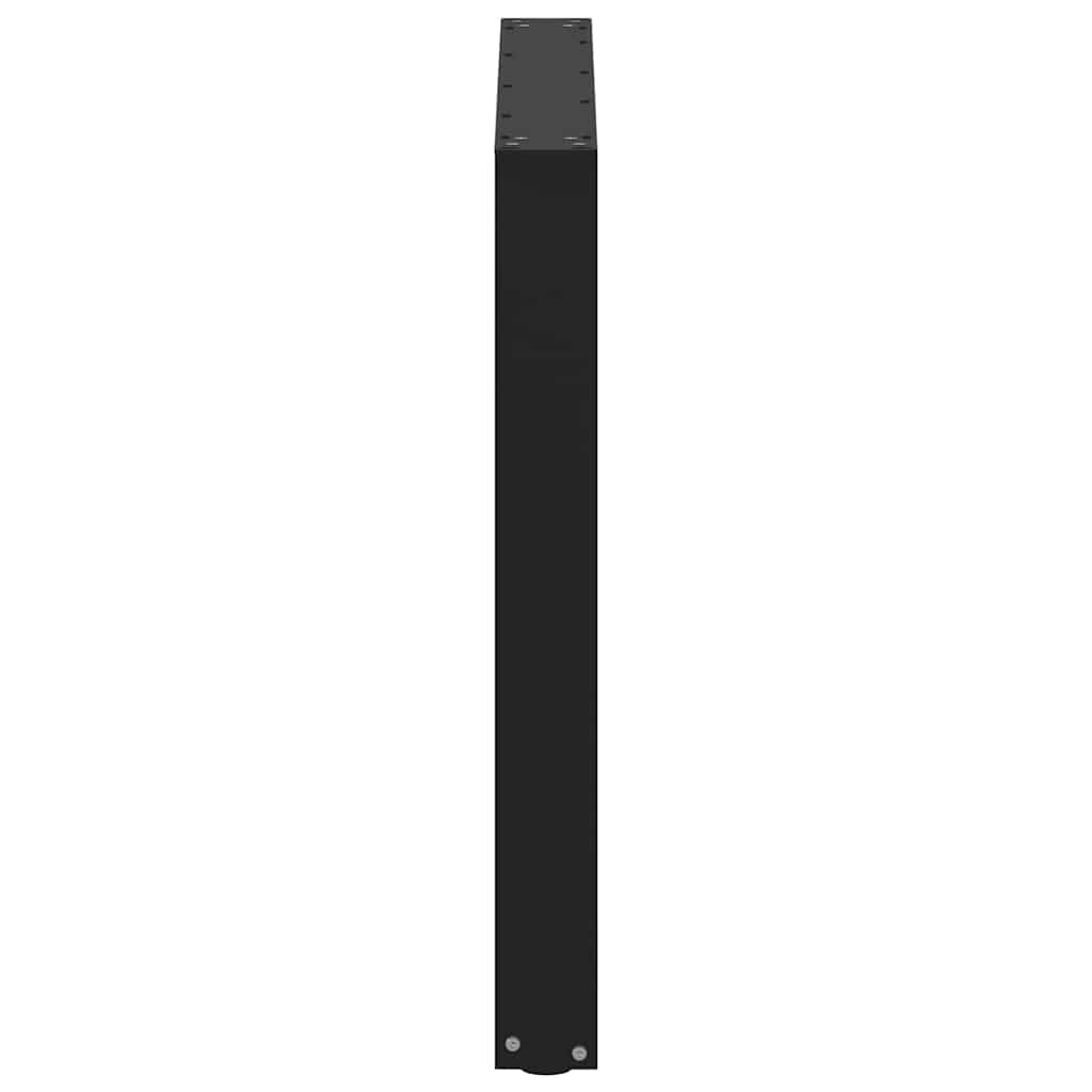 2 db U alakú étkezőasztal láb fekete, 90 x (72-73) cm acél