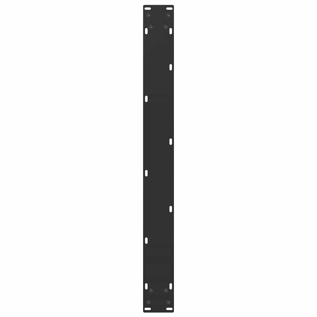 2 db U alakú étkezőasztal láb fekete, 90 x (72-73) cm acél