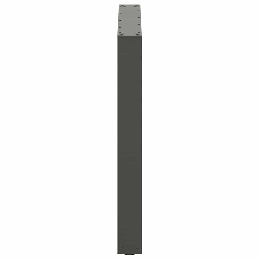 2 db antracitszürke, U alakú acél étkezőasztal láb 90 x (72-73) cm