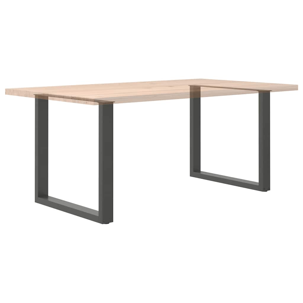 2 db antracitszürke, U alakú acél étkezőasztal láb 90 x (72-73) cm