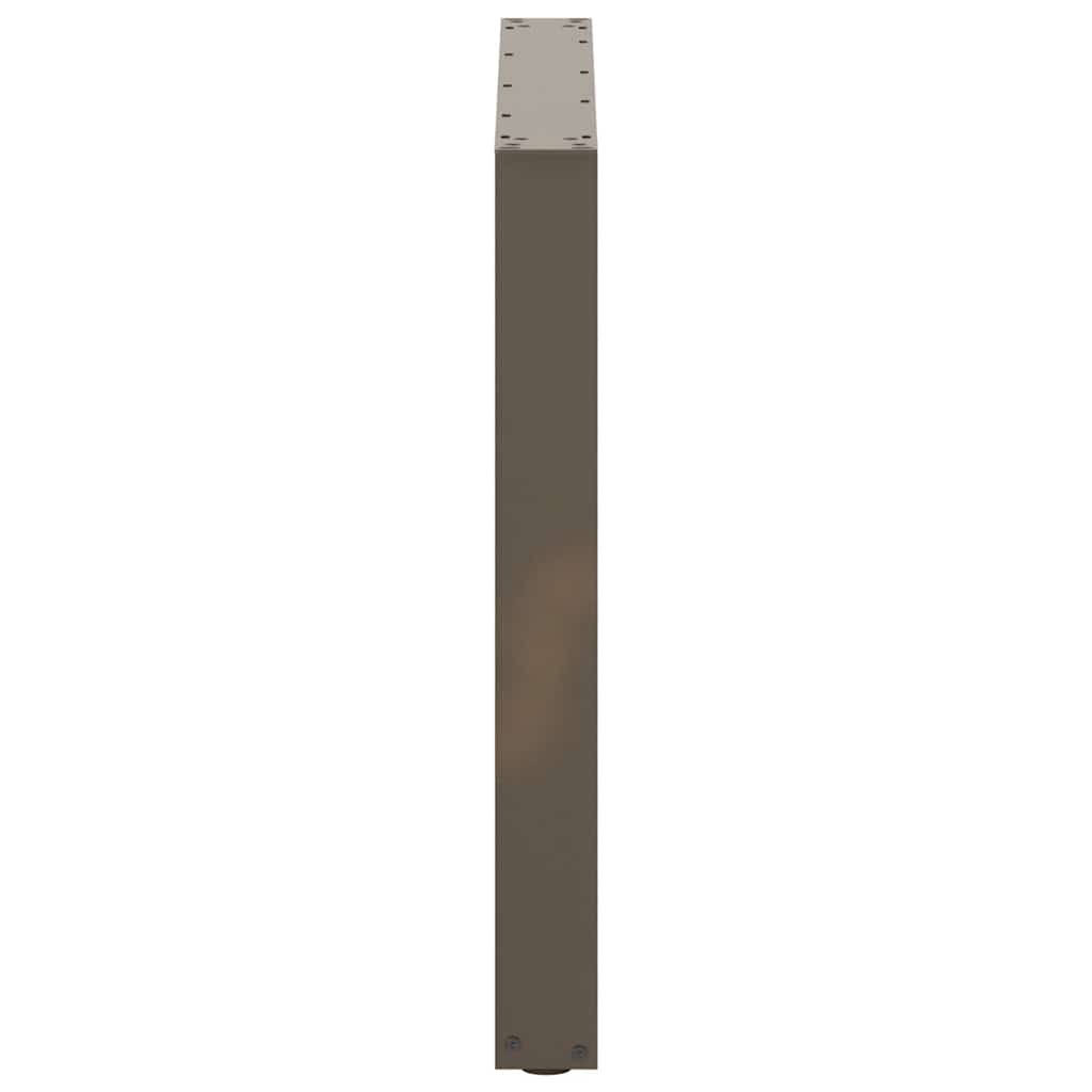 2 db U alakú étkezőasztal láb natúr acélból 90 x (72-73) cm