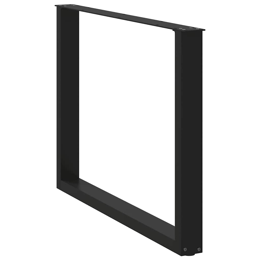 2 db U alakú étkezőasztal láb fekete 100 x (72-73) cm acél étkezőasztalhoz