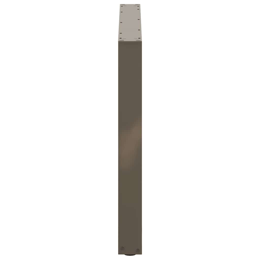 2 db U alakú étkezőasztal láb natúr acélból 100 x (72-73) cm acél