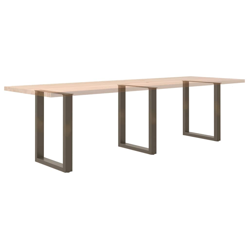 3 db U alakú étkezőasztal láb natúr acélból 70 x (72-73) cm