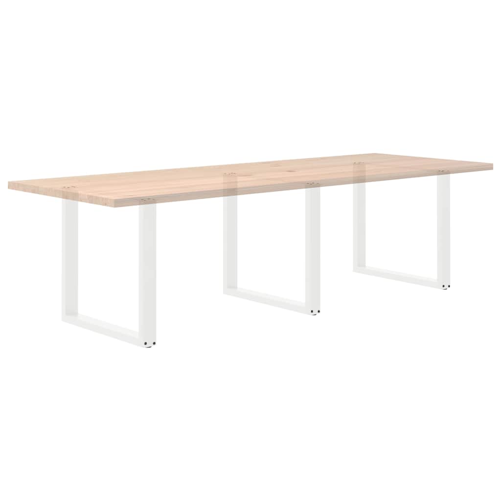 3 db U alakú étkezőasztal láb fehér 80 x (72-73) cm acél étkezőasztal láb