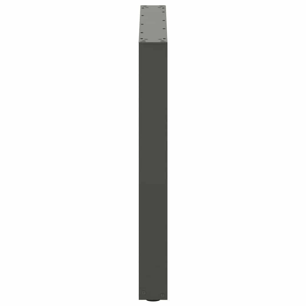 3 db antracitszürke, U alakú acél étkezőasztalláb 90 x (72-73) cm