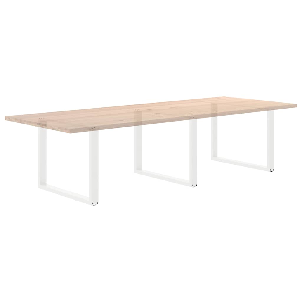 3 db U alakú étkezőasztal láb fehér 100 x (72-73) cm acél étkezőasztal láb