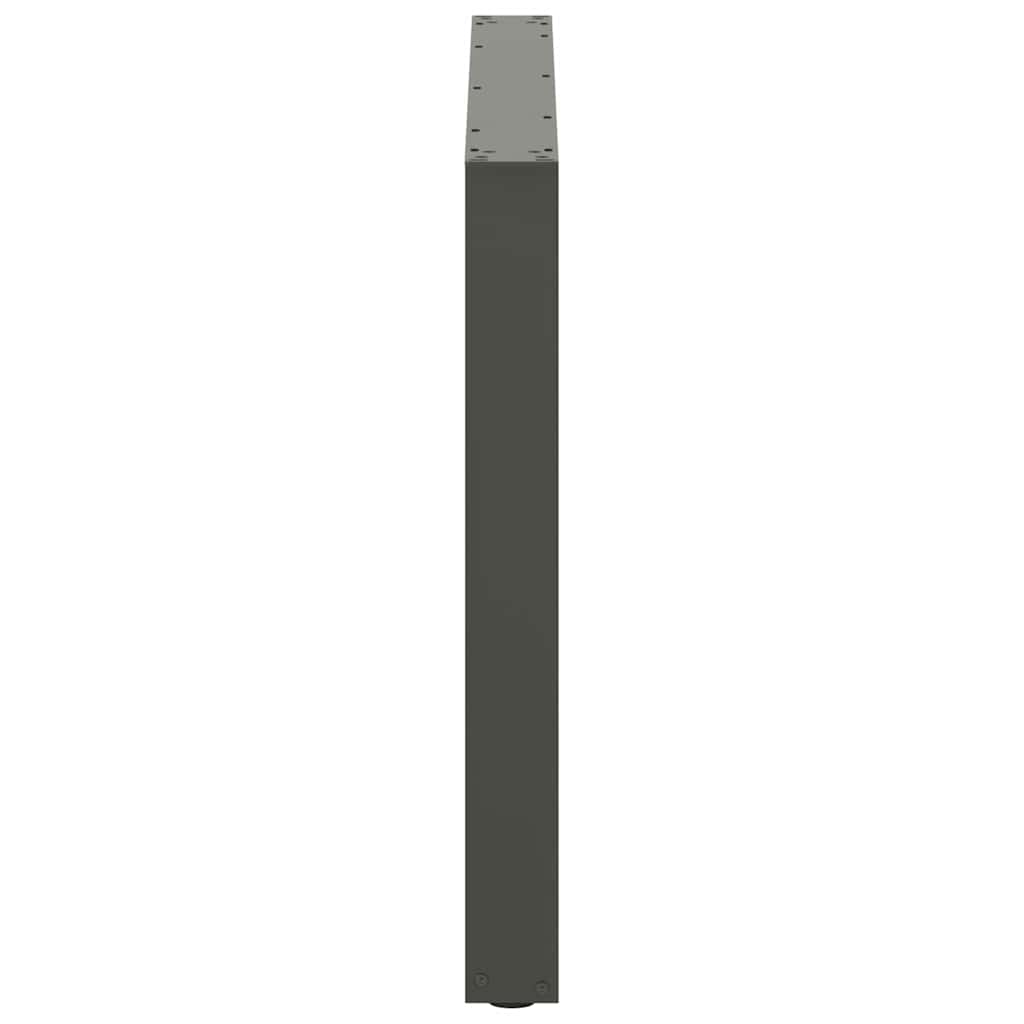 3 db antracitszürke, U alakú étkezőasztal láb 100 x (72-73) cm acél