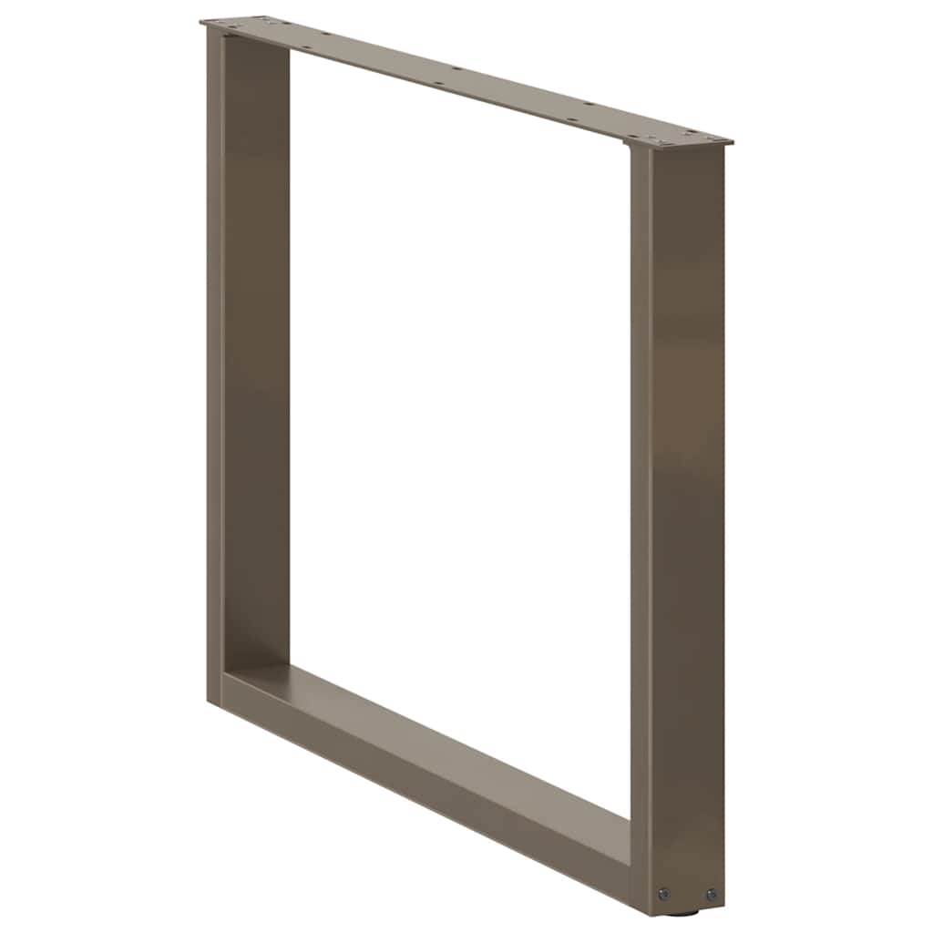 3 db U alakú étkezőasztal láb natúr acél 100 x (72-73) cm acél