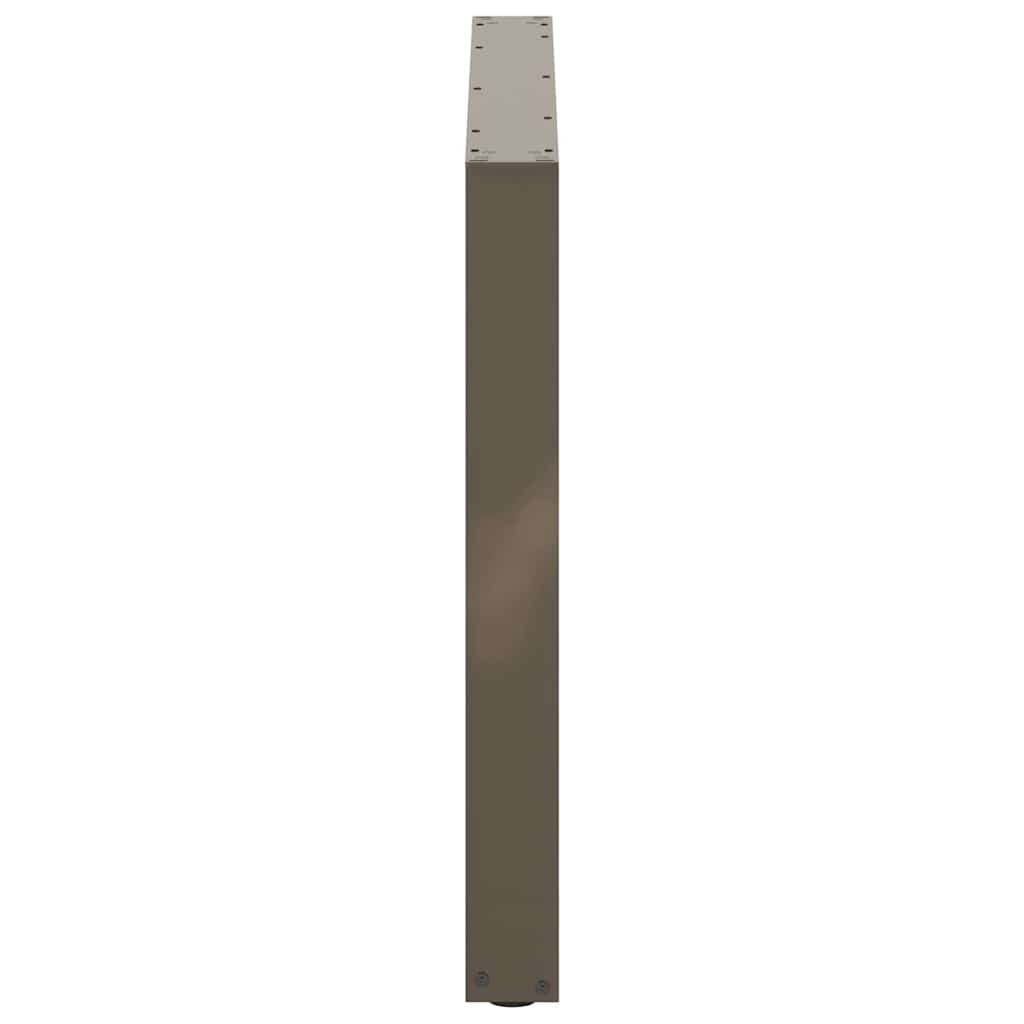 3 db U alakú étkezőasztal láb natúr acél 100 x (72-73) cm acél
